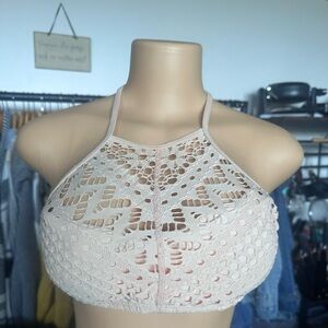 Robin Piccone Crochet Halter Top
